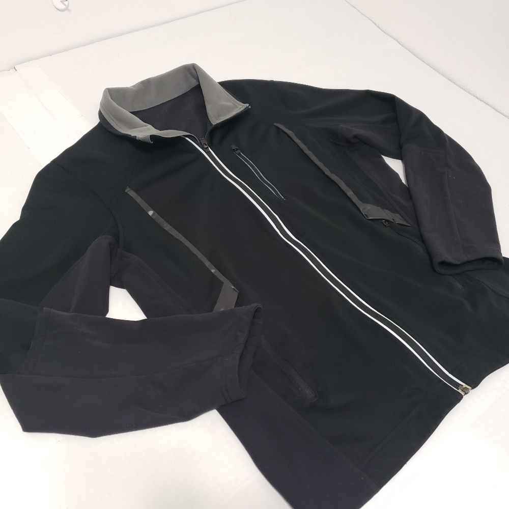 Lululemon athletica full zip Jacket Hoodie Men's sz small black - Picture 10 of 11